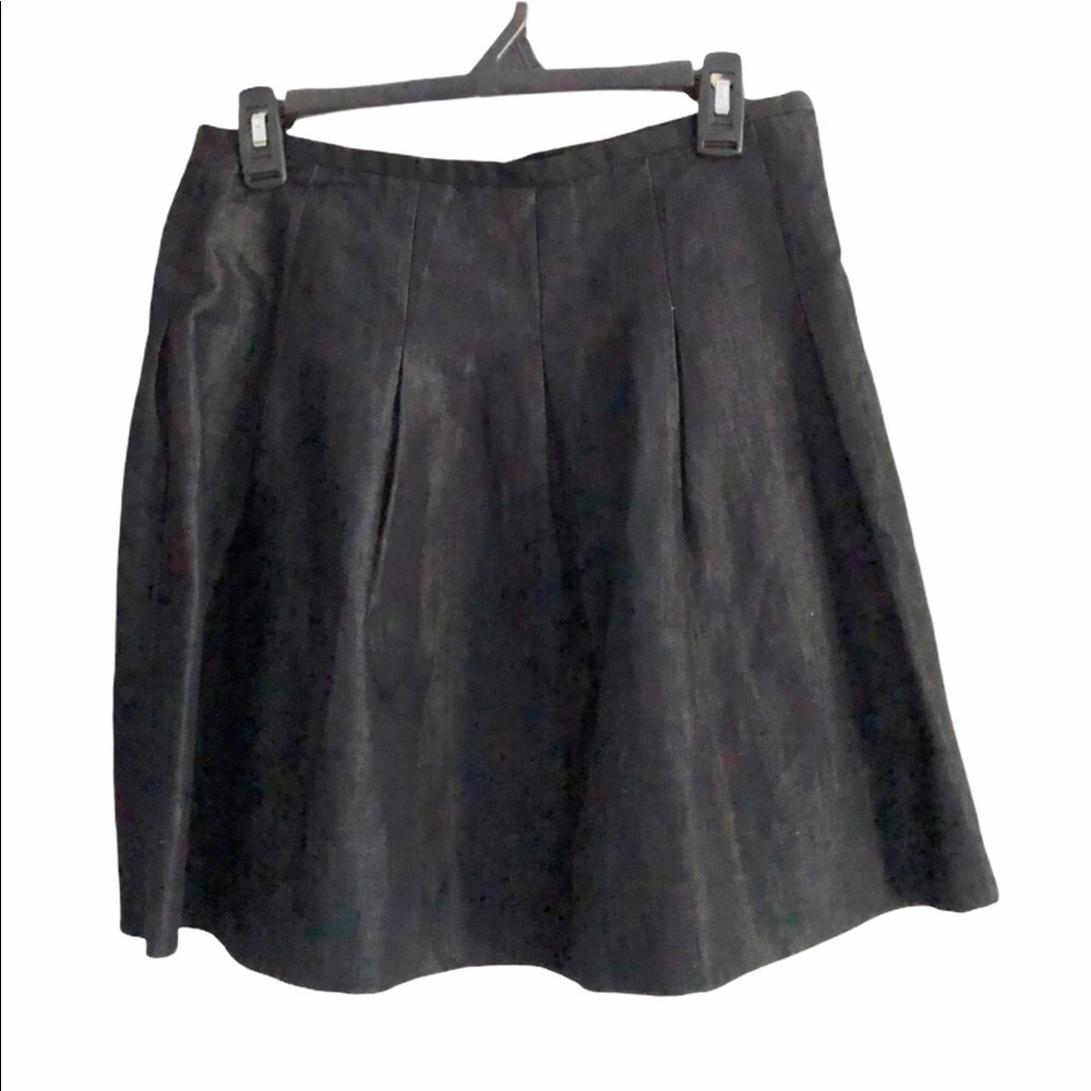 Gap Linen Cotton Pleated Chambray Mini Skirt Size 6